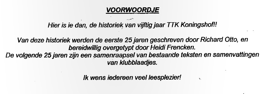 Historiek TTK Koningshof